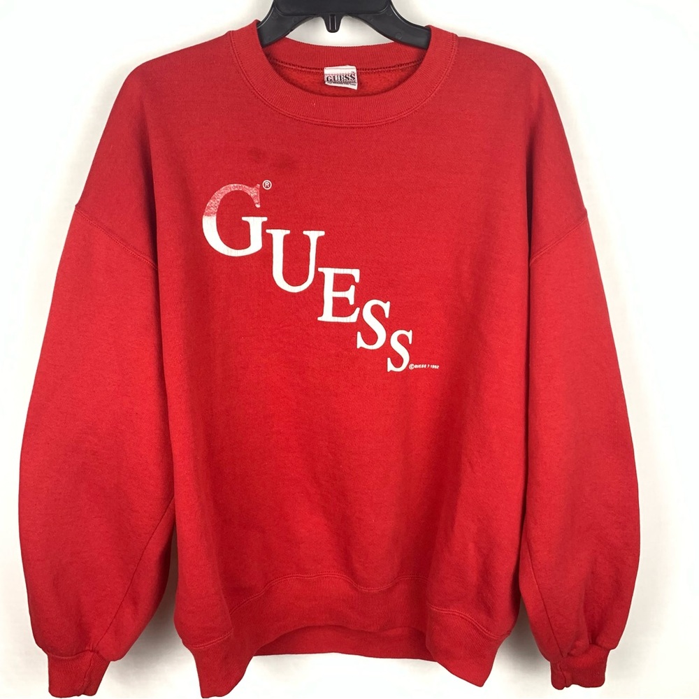 Guess Brand Vintage Sweatshirt Crewneck Large Sweater 1992 USA